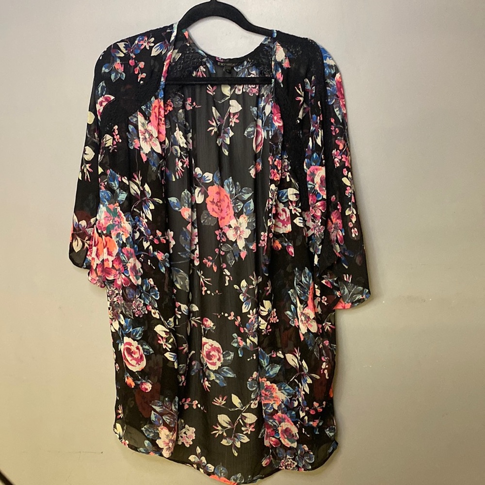Express | Vibrant Floral Kimono Coverup